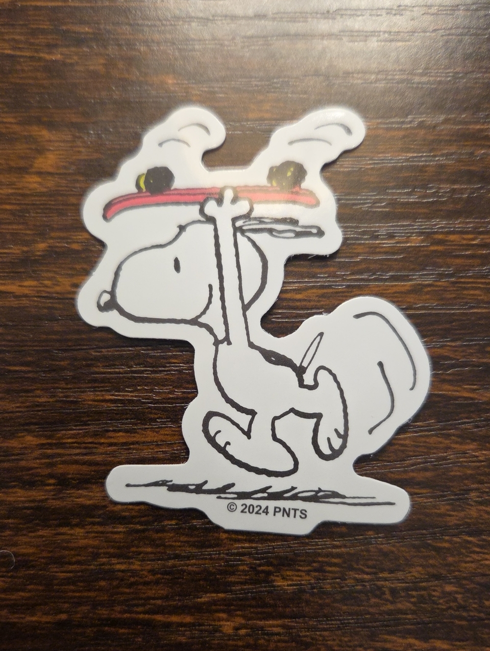 Peanuts Snoopy Red Surfboard Dog Sticker